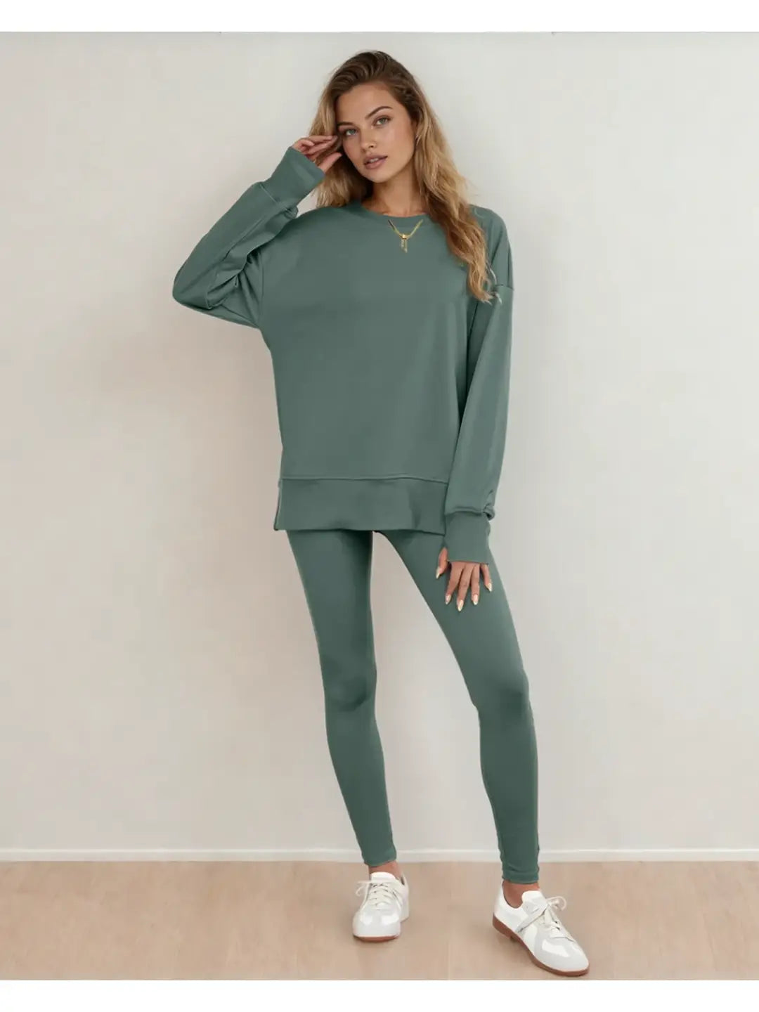 Remi Lounge Set | Slit Sweatshirt | Leggings