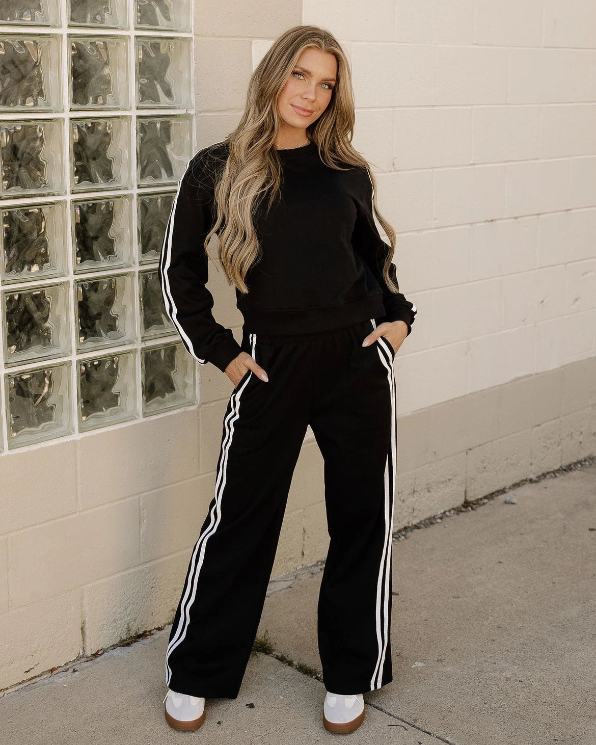 Varsity Athleisure Set| Lounge Set | Wide Leg Pants