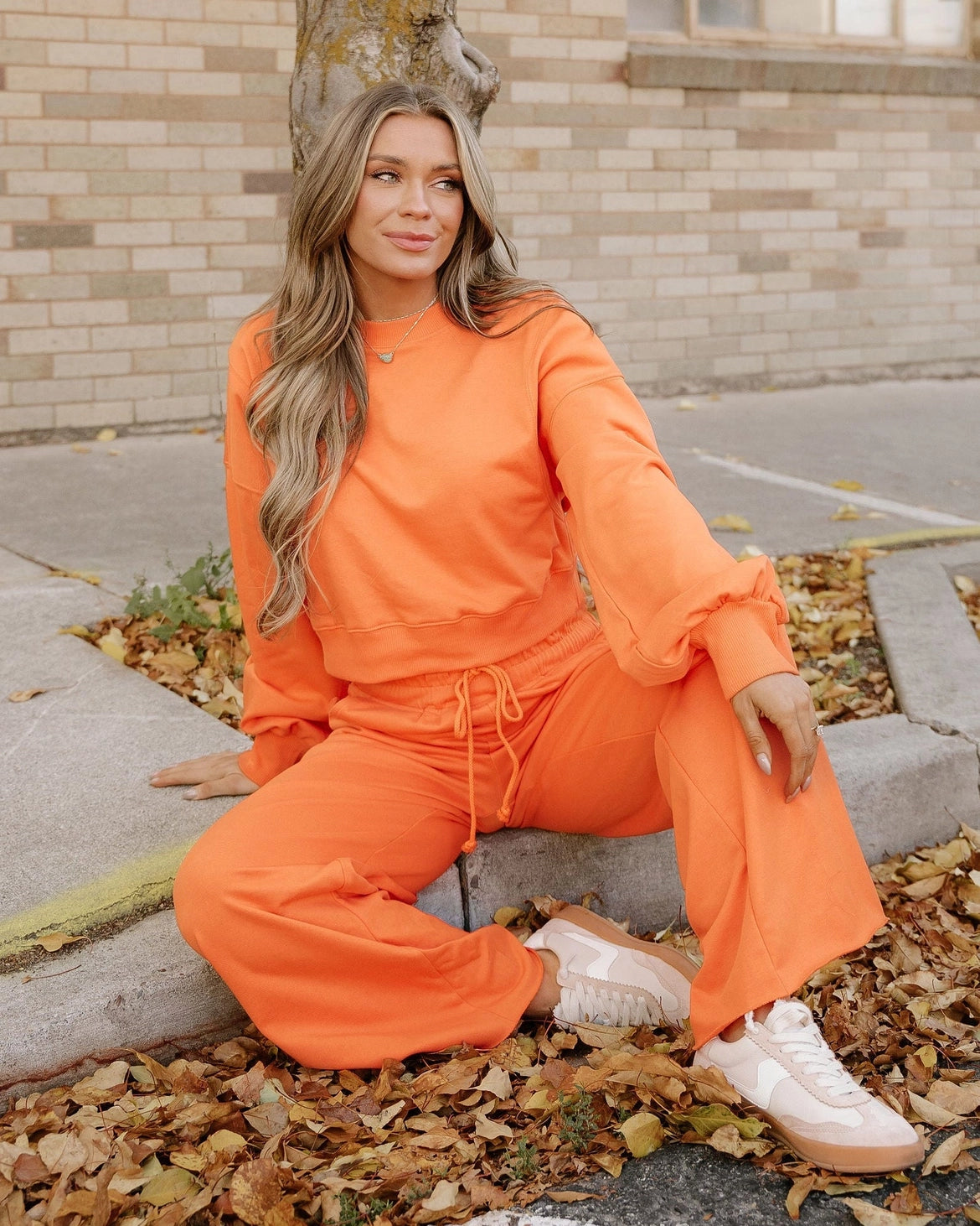 Miles Crop Pants Set-Flamingo | Loungewear