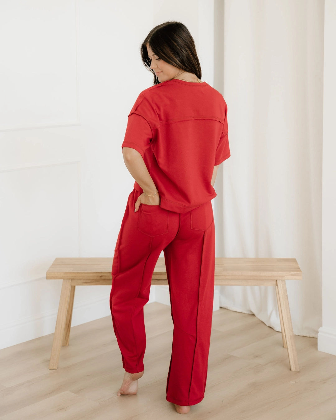 Drop Shoulder Boxy Tee and Barrel Pants Set